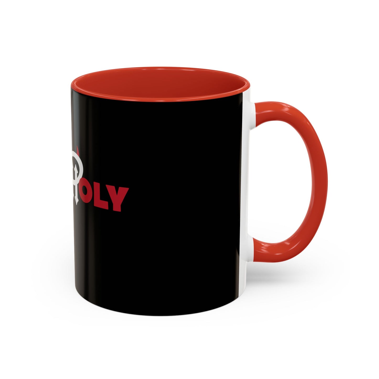 Accent Coffee Mug: HH04 - Red & White Print