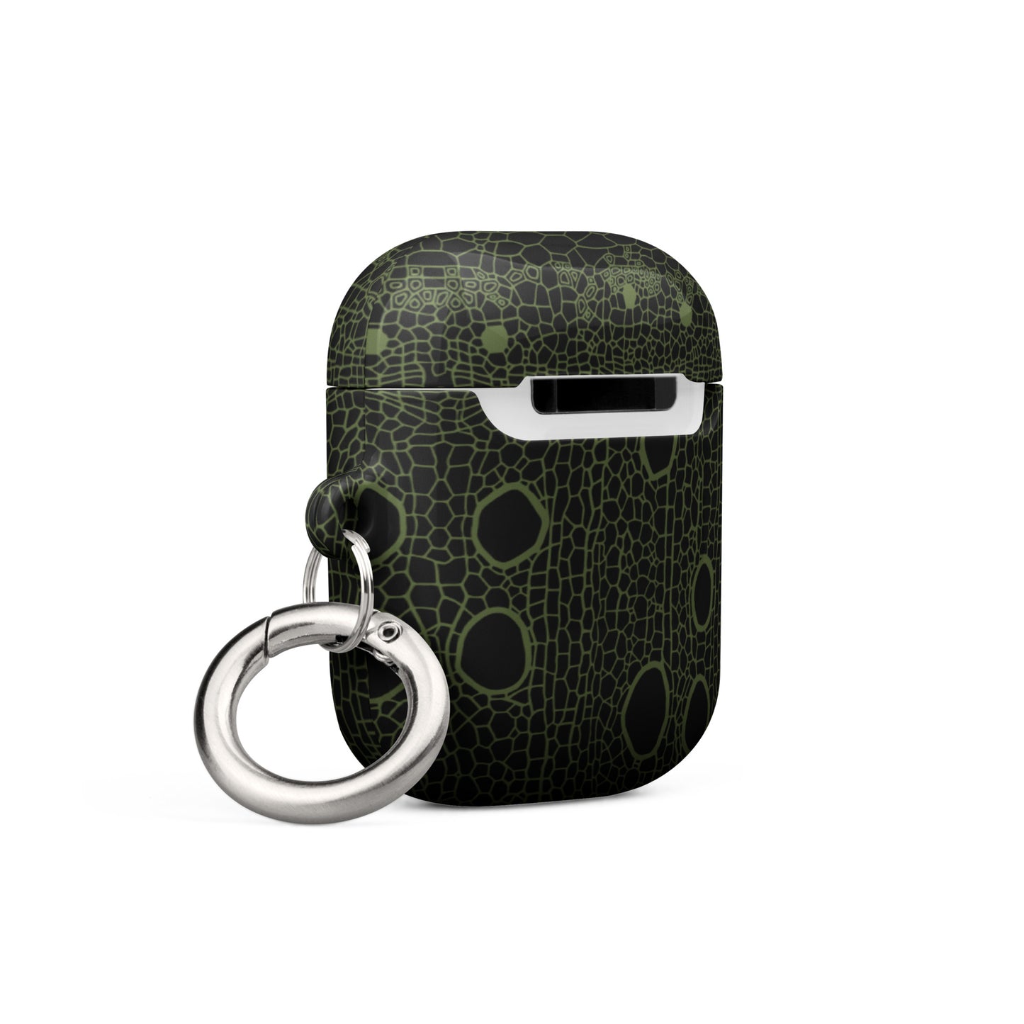 Case for AirPods®: Hemp Cell - Black w/ Olive print