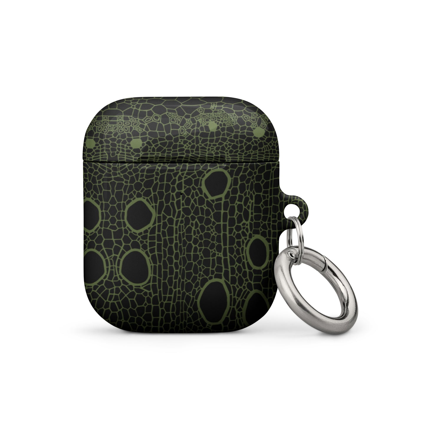 Case for AirPods®: Hemp Cell - Black w/ Olive print