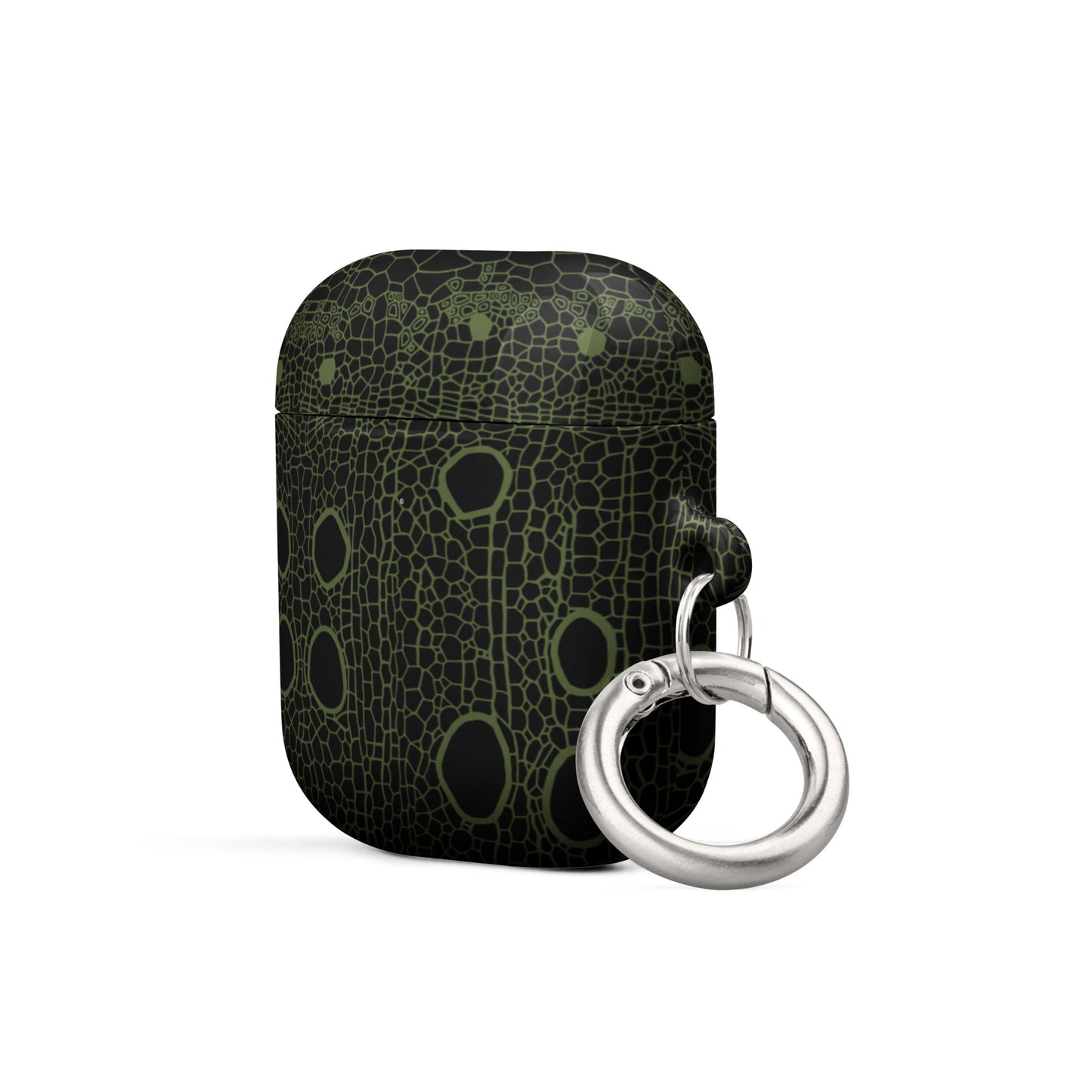 Case for AirPods®: Hemp Cell - Black w/ Olive print