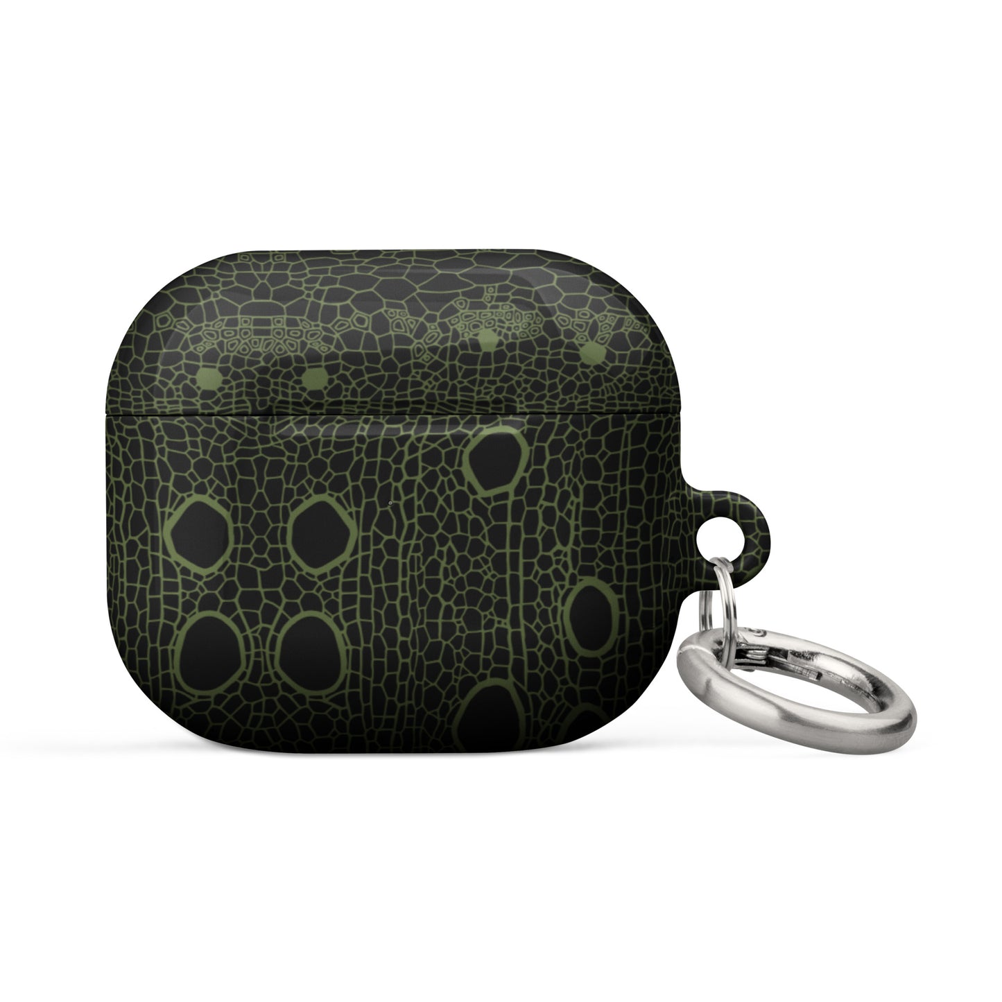 Case for AirPods®: Hemp Cell - Black w/ Olive print