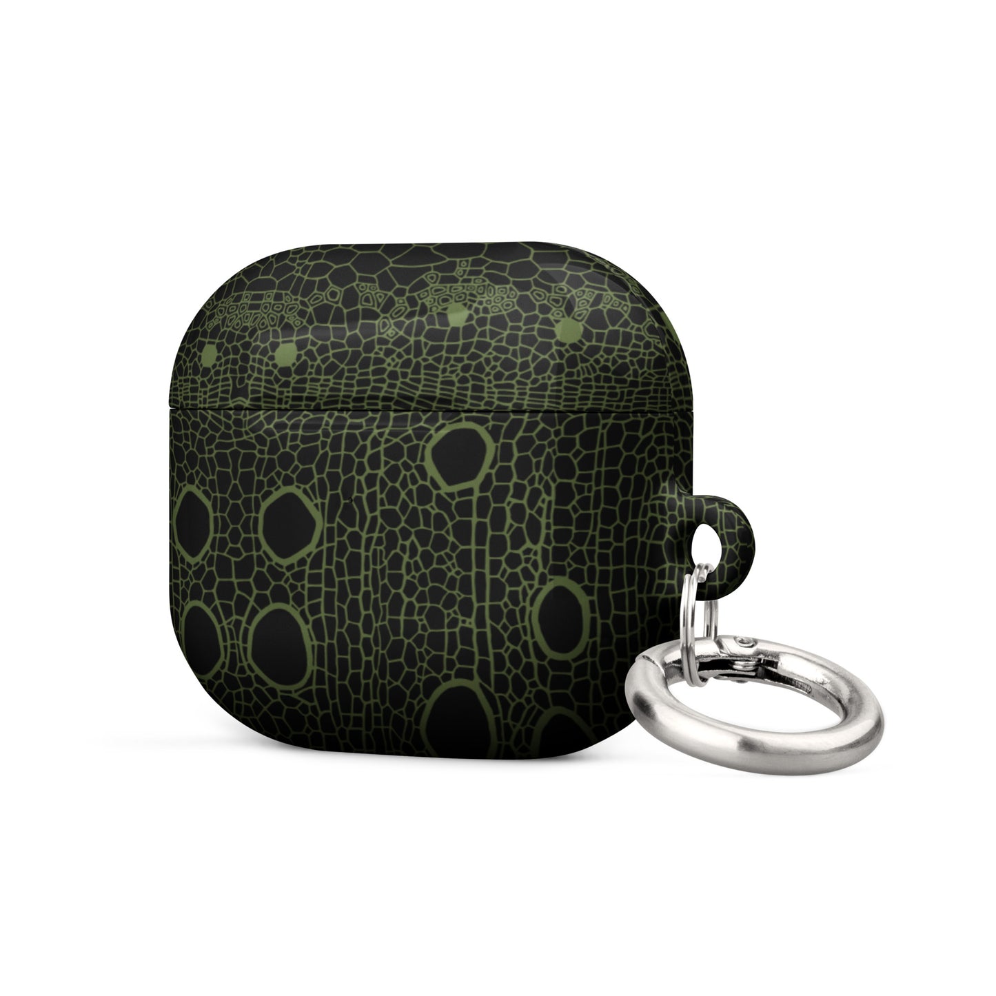 Case for AirPods®: Hemp Cell - Black w/ Olive print