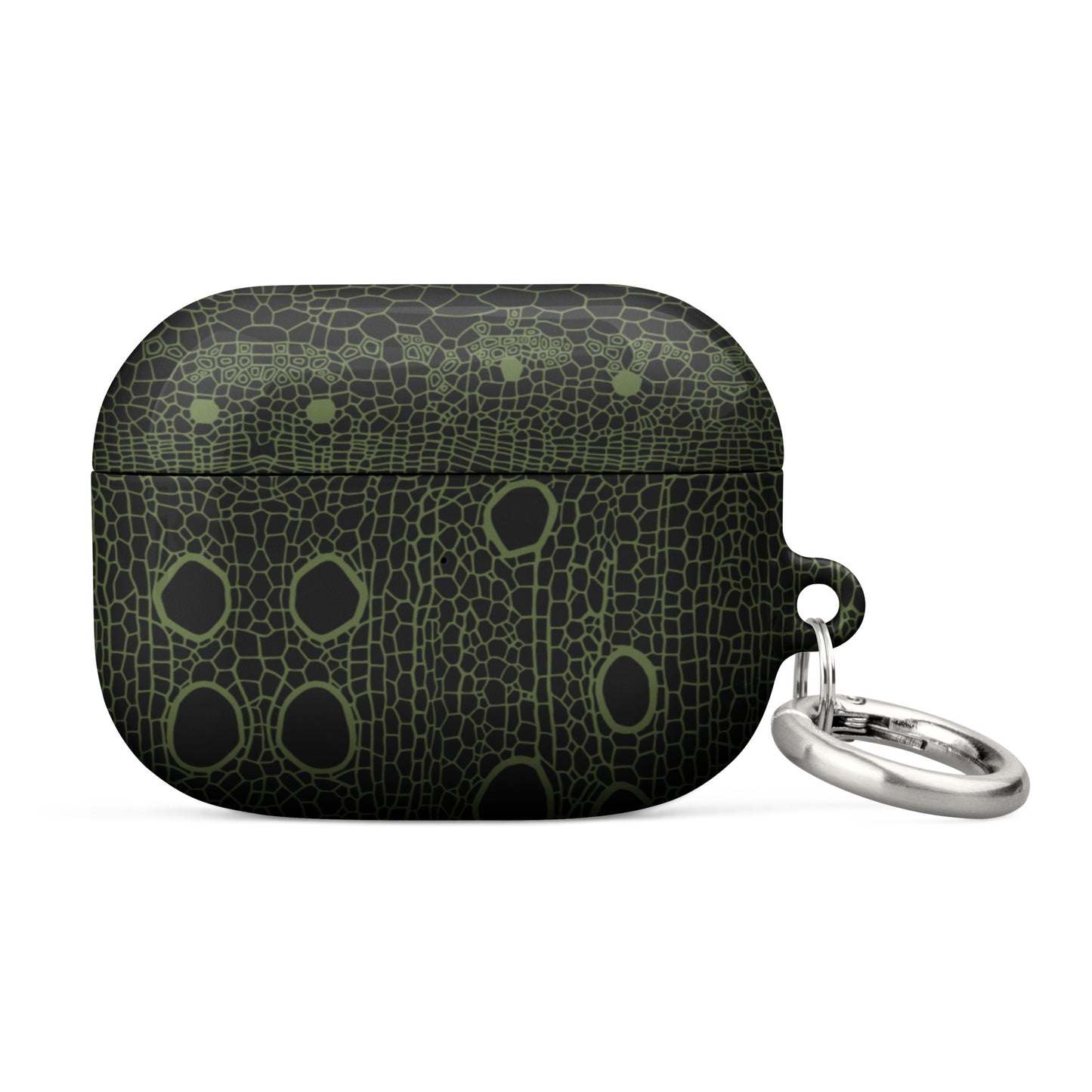 Case for AirPods®: Hemp Cell - Black w/ Olive print