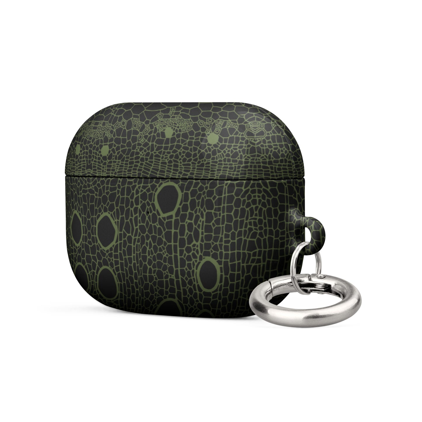 Case for AirPods®: Hemp Cell - Black w/ Olive print