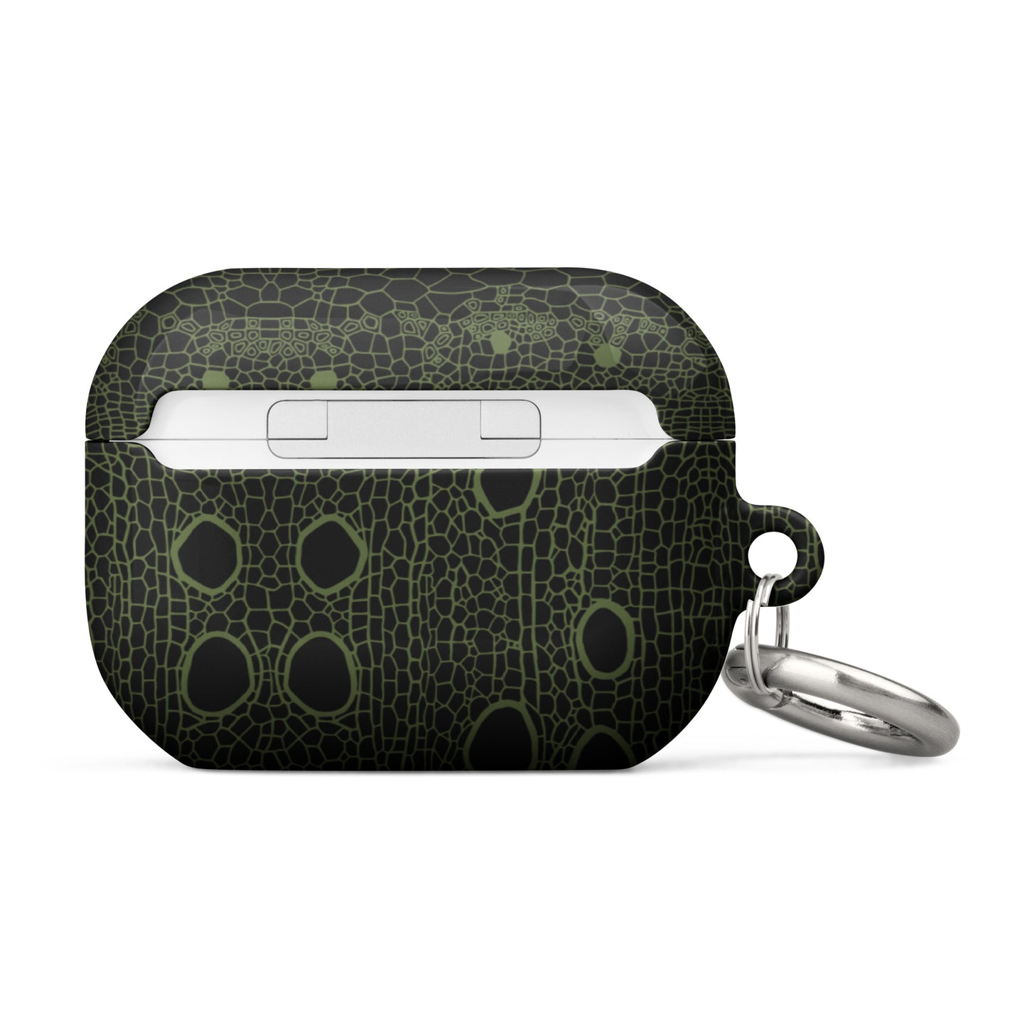 Case for AirPods®: Hemp Cell - Black w/ Olive print