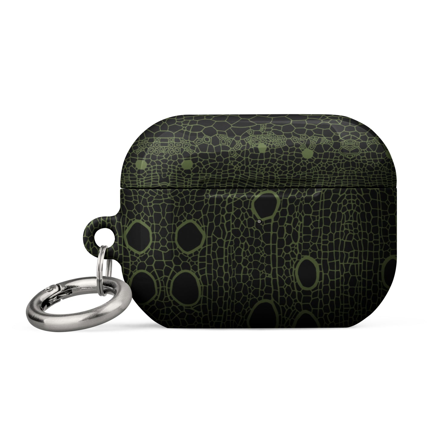 Case for AirPods®: Hemp Cell - Black w/ Olive print