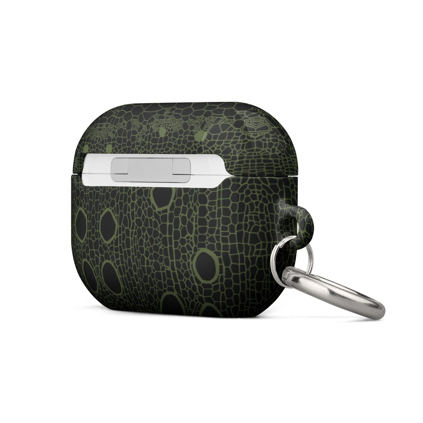 Case for AirPods®: Hemp Cell - Black w/ Olive print