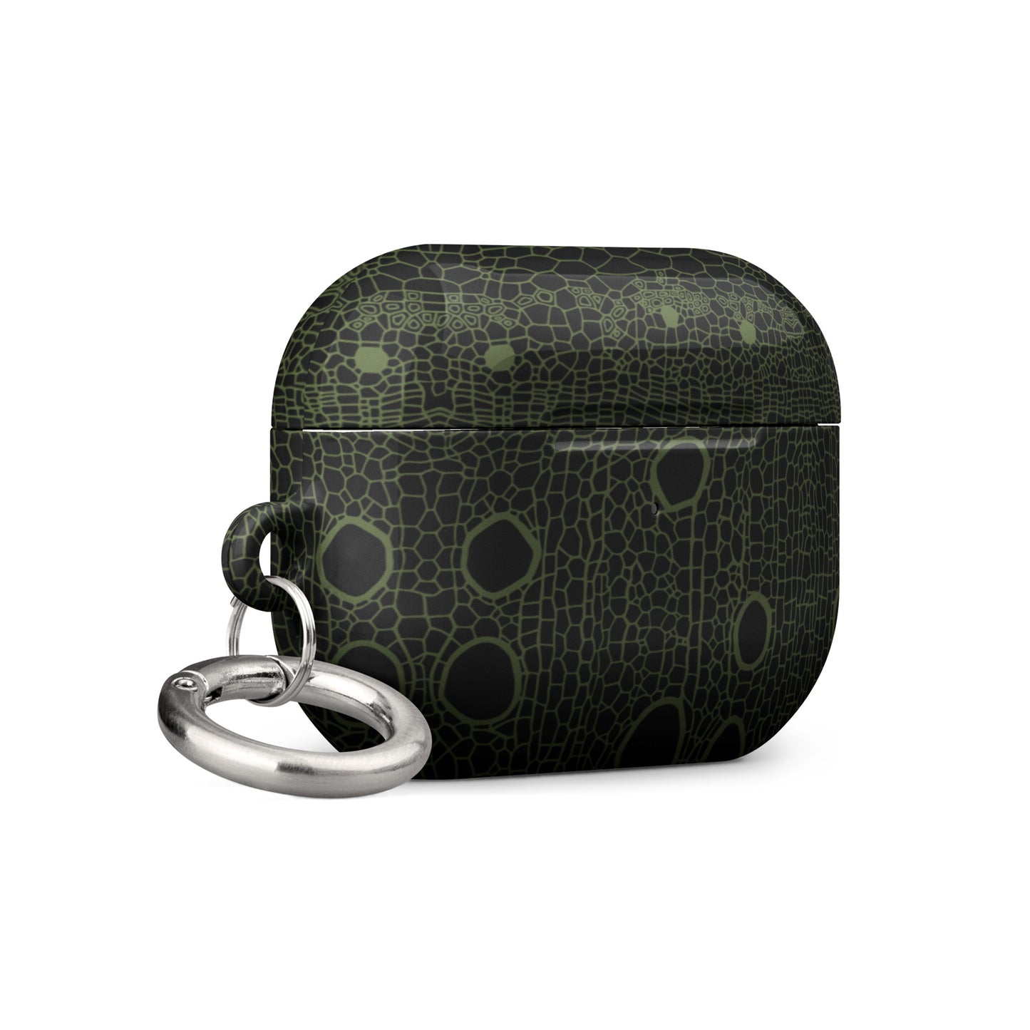 Case for AirPods®: Hemp Cell - Black w/ Olive print