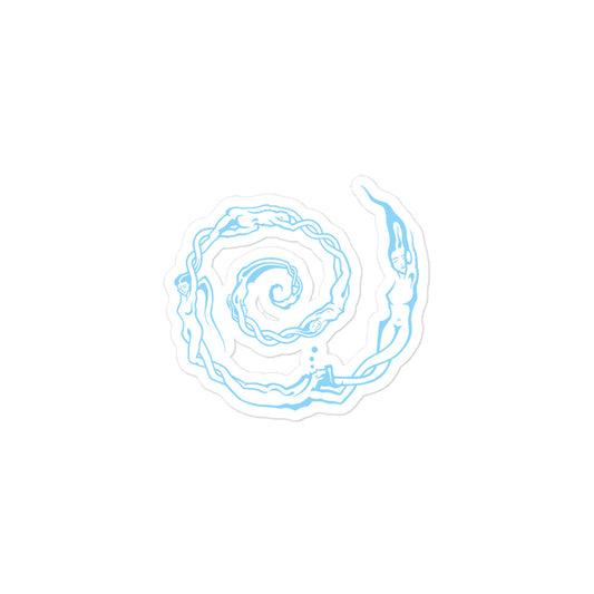 Bubble-free stickers : Swirlpeople - Light blue print