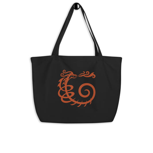 Large Organic Tote Bag : Dragon