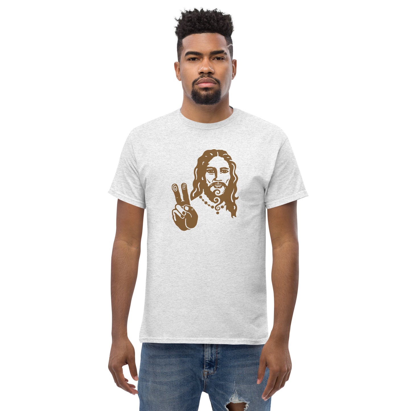 Men's Classic Tee : Peace Jesus - Bronze print