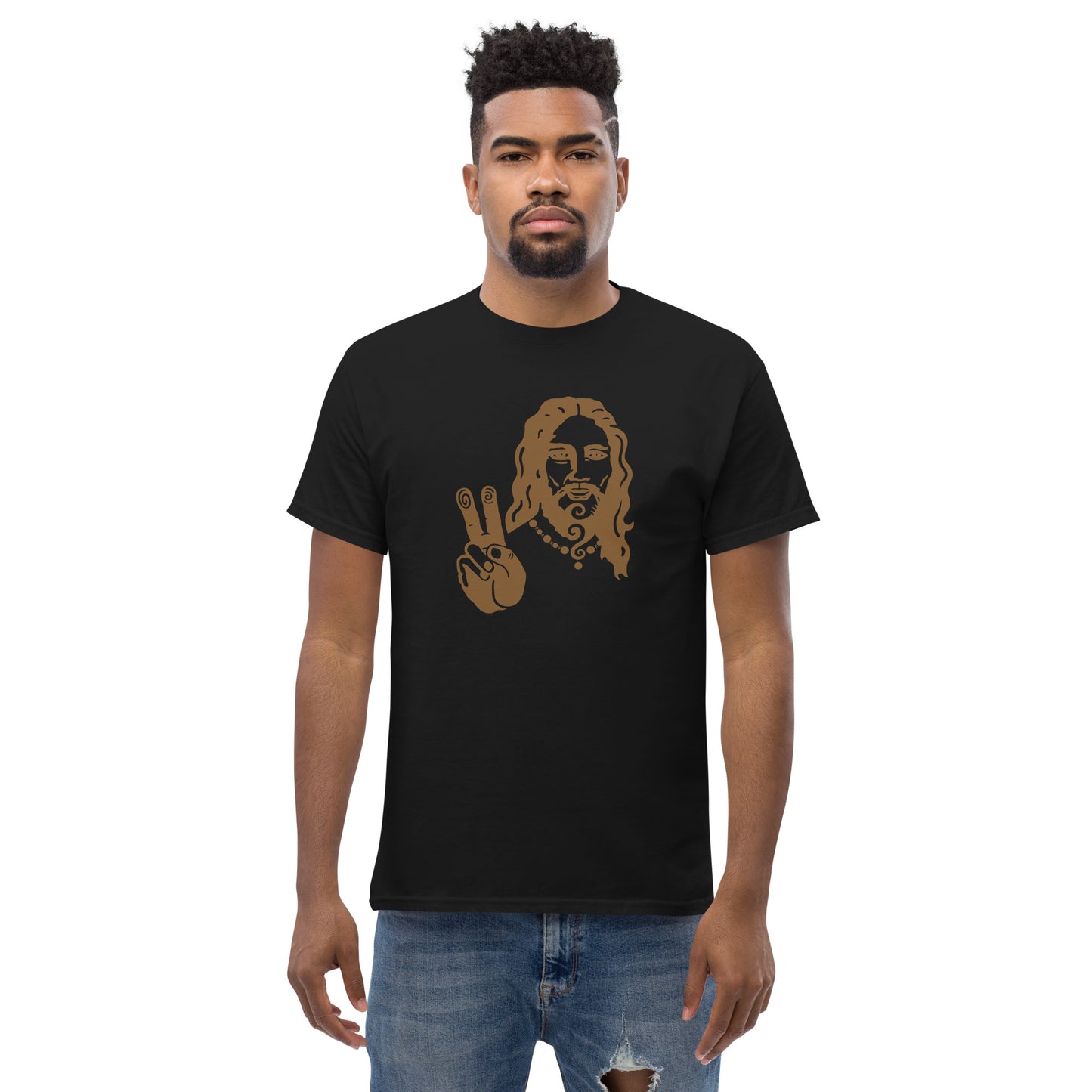 Men's Classic Tee : Peace Jesus - Bronze print