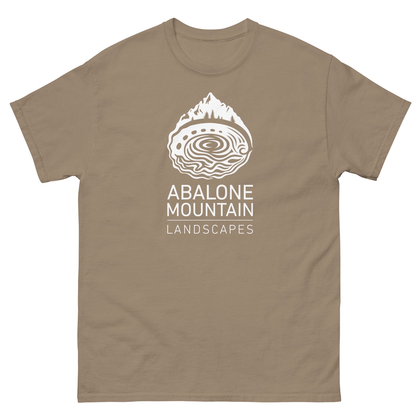 Men's classic tee : Abalone White print NEW