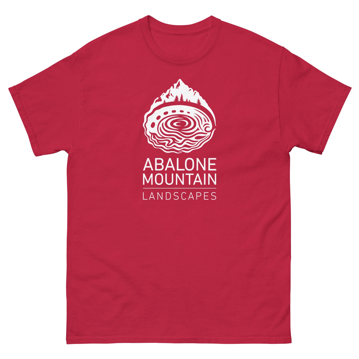 Men's classic tee : Abalone White print NEW