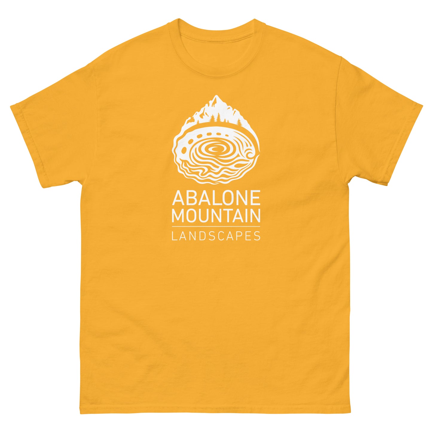 Men's classic tee : Abalone White print NEW