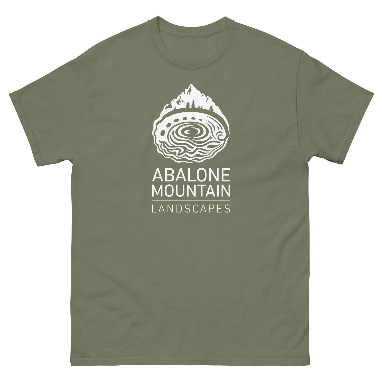 Men's classic tee : Abalone White print NEW