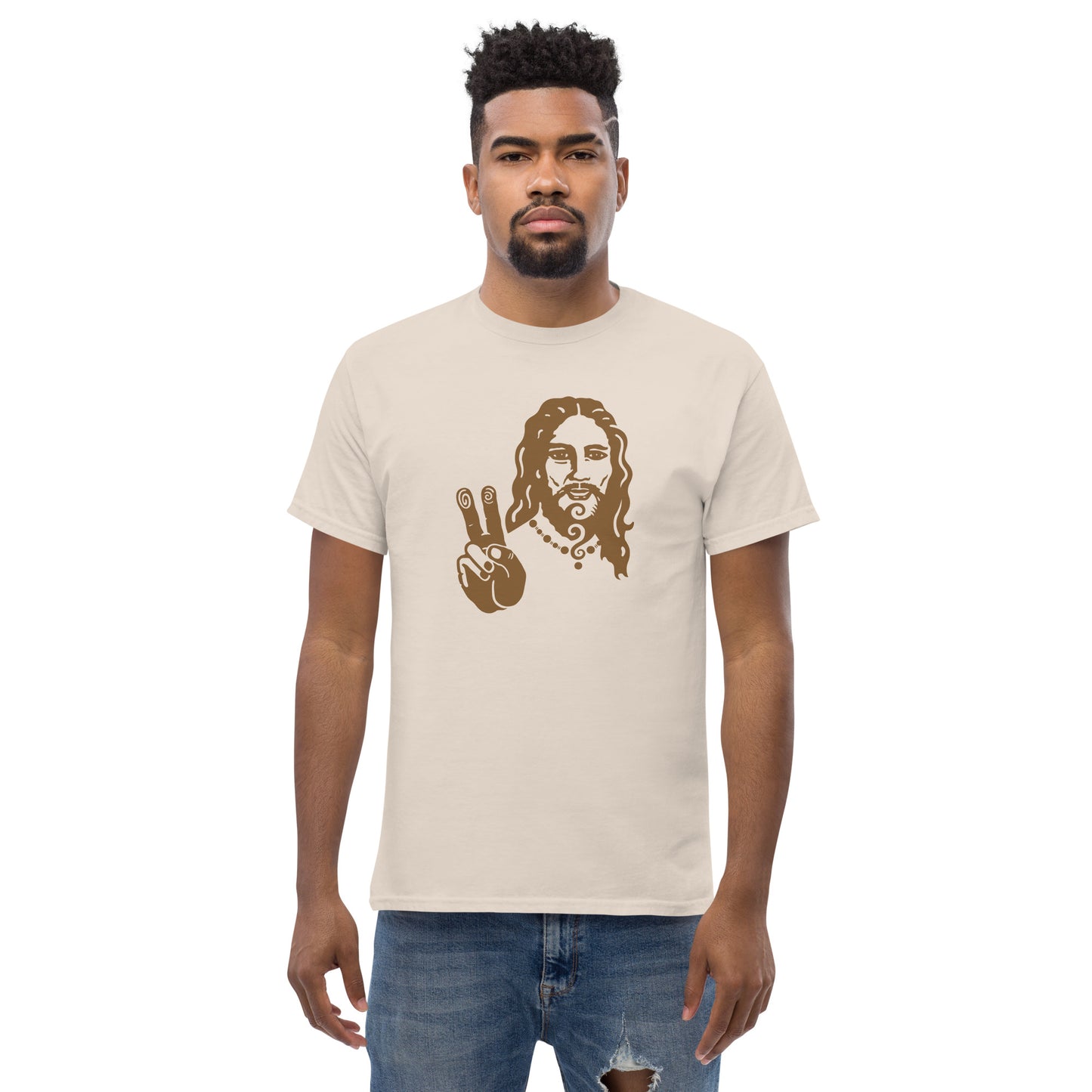 Men's Classic Tee : Peace Jesus - Bronze print