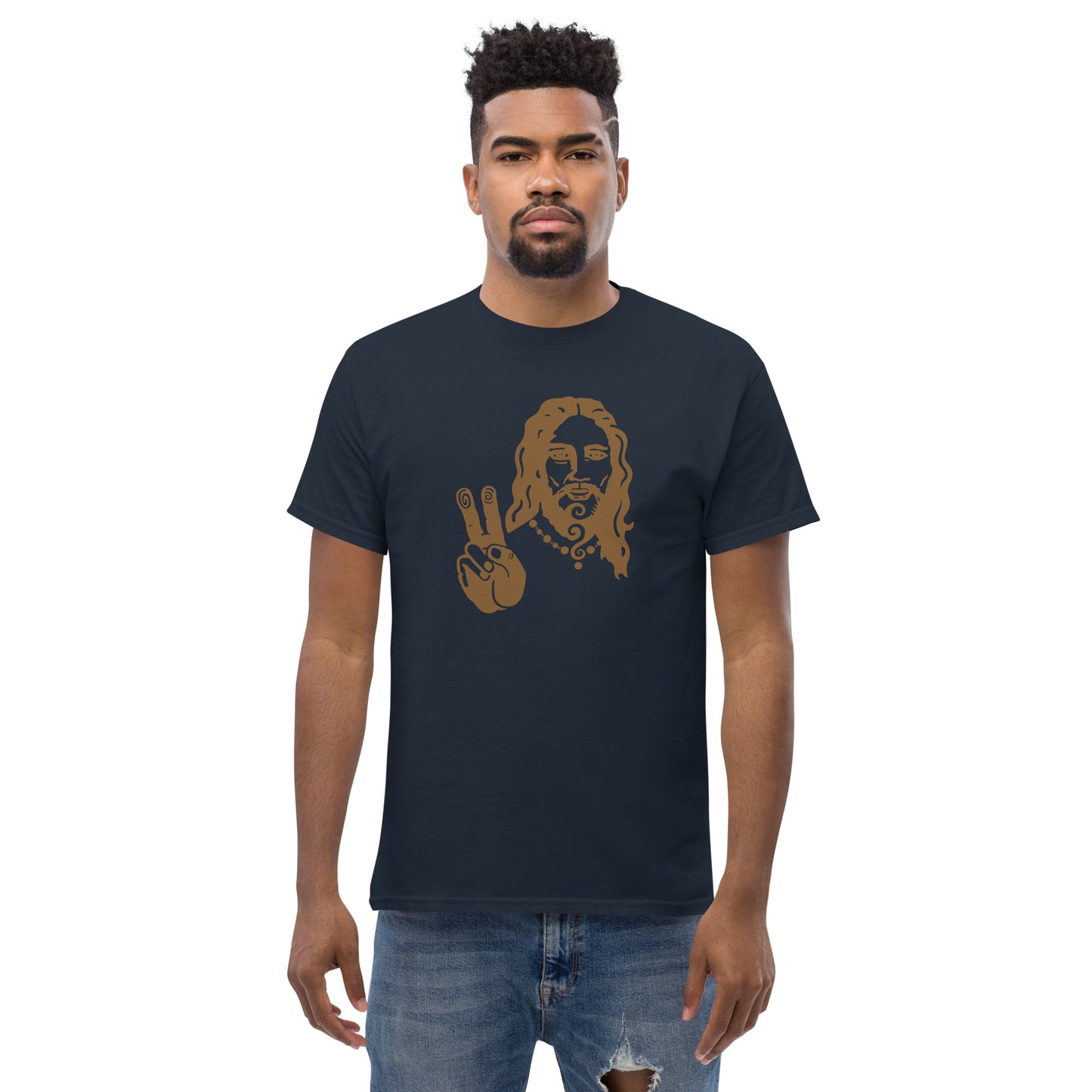 Men's Classic Tee : Peace Jesus - Bronze print