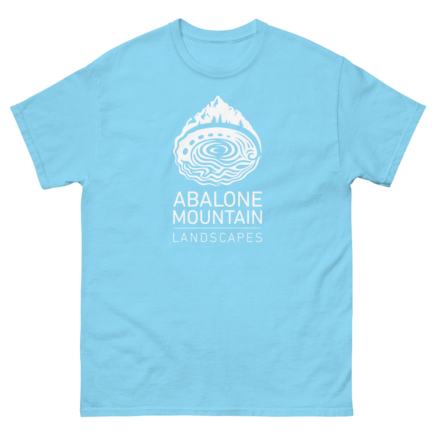 Men's classic tee : Abalone White print NEW