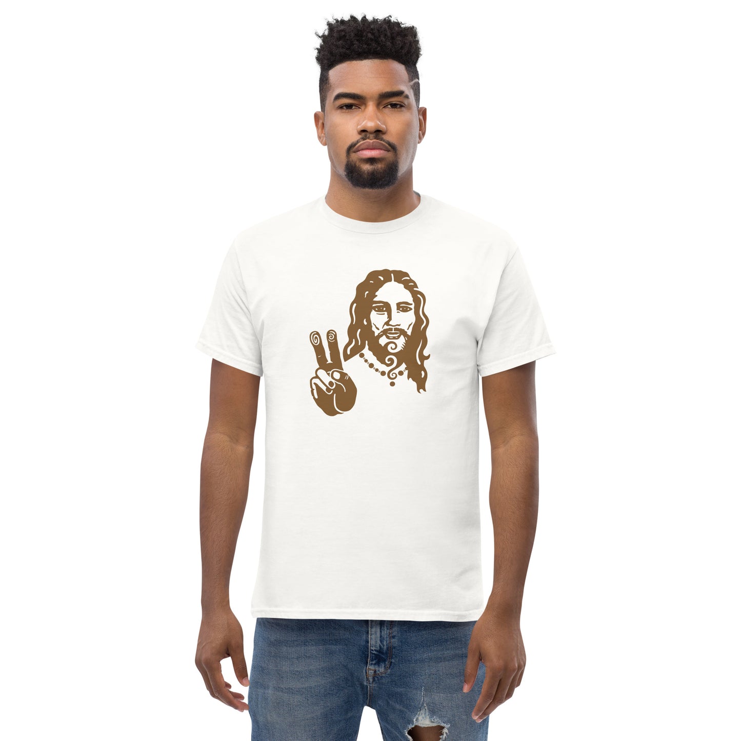 Men's Classic Tee : Peace Jesus - Bronze print