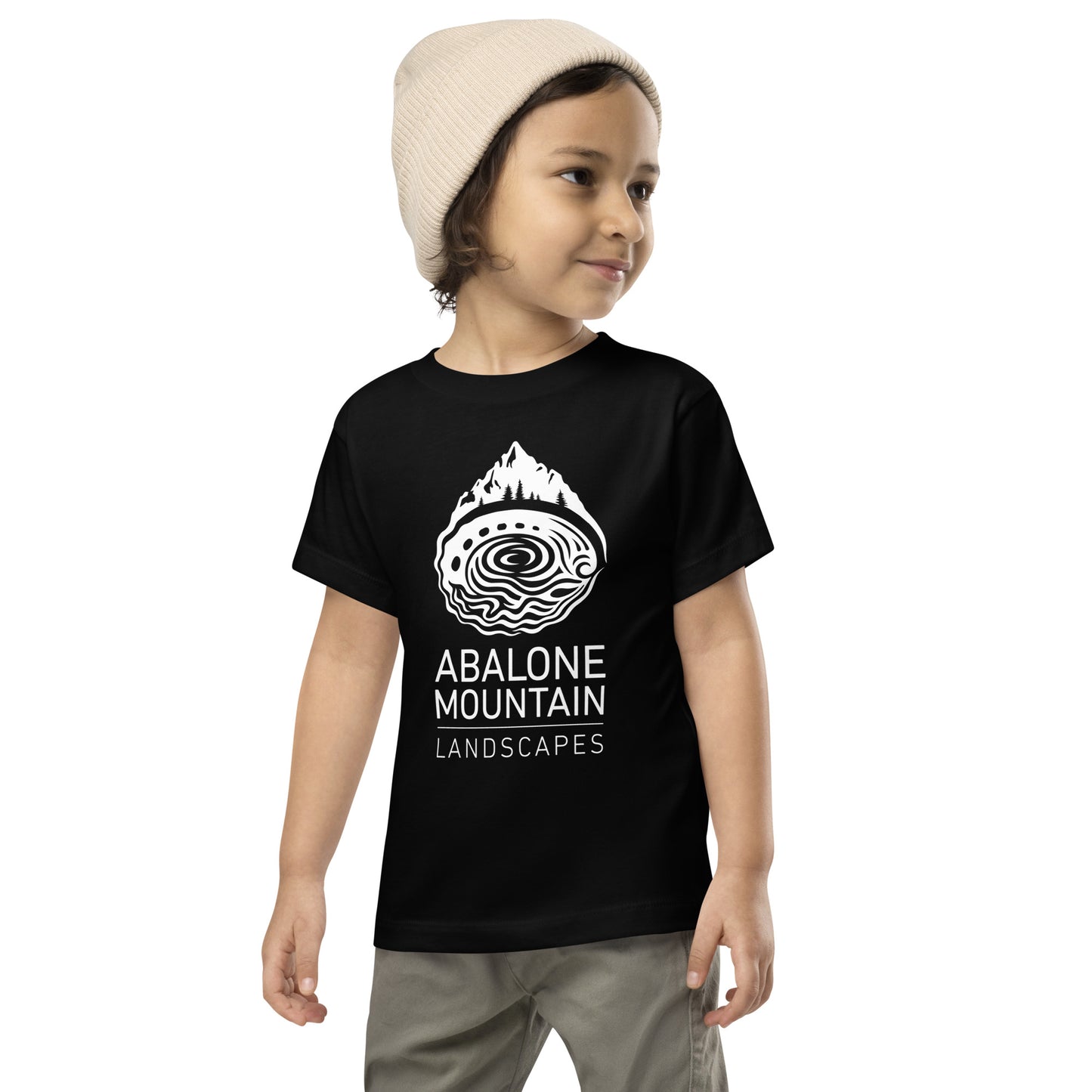 Toddler Short Sleeve Tee : Ablaone White print