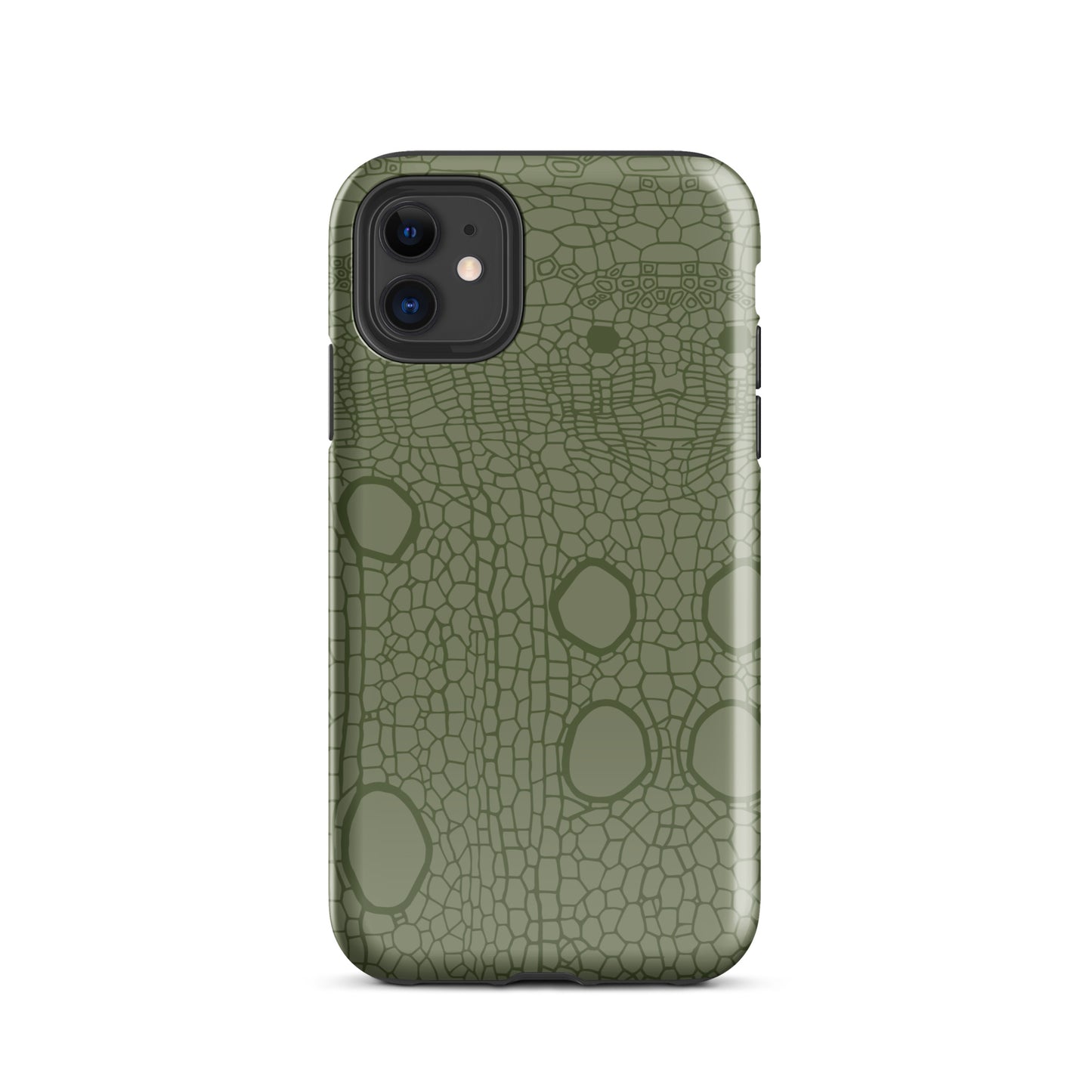 Tough Case for iPhone® : Hemp cell - Olive print