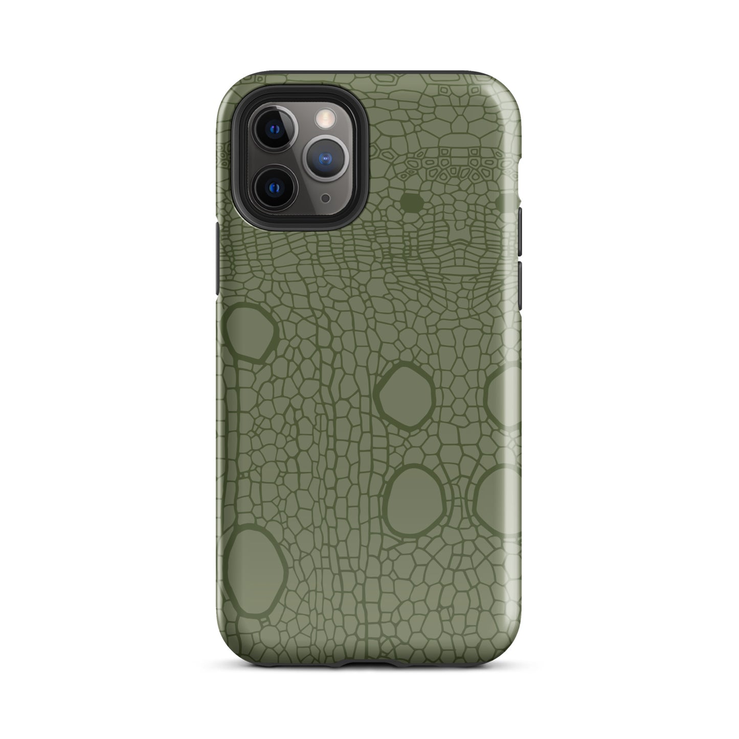 Tough Case for iPhone® : Hemp cell - Olive print