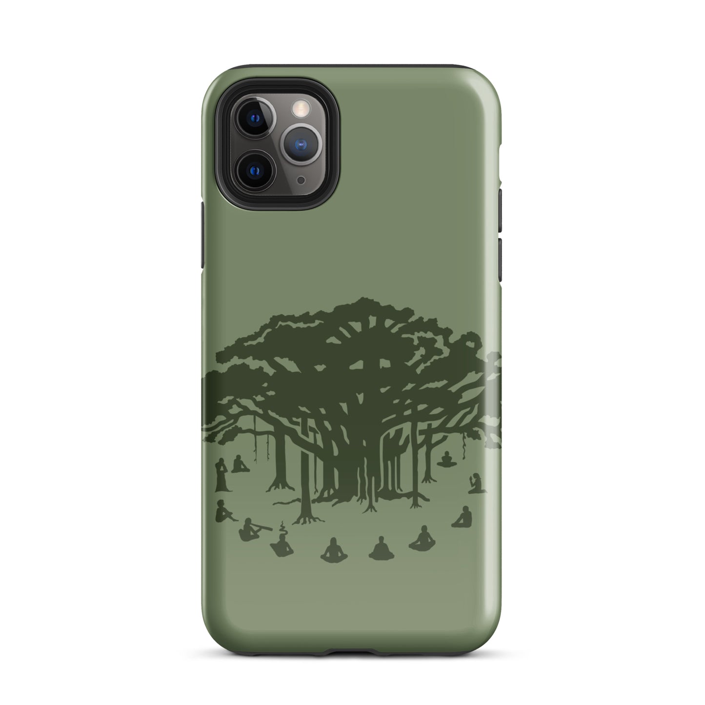 Tough Case for iPhone® : Communitree - Sage w/ Olive print