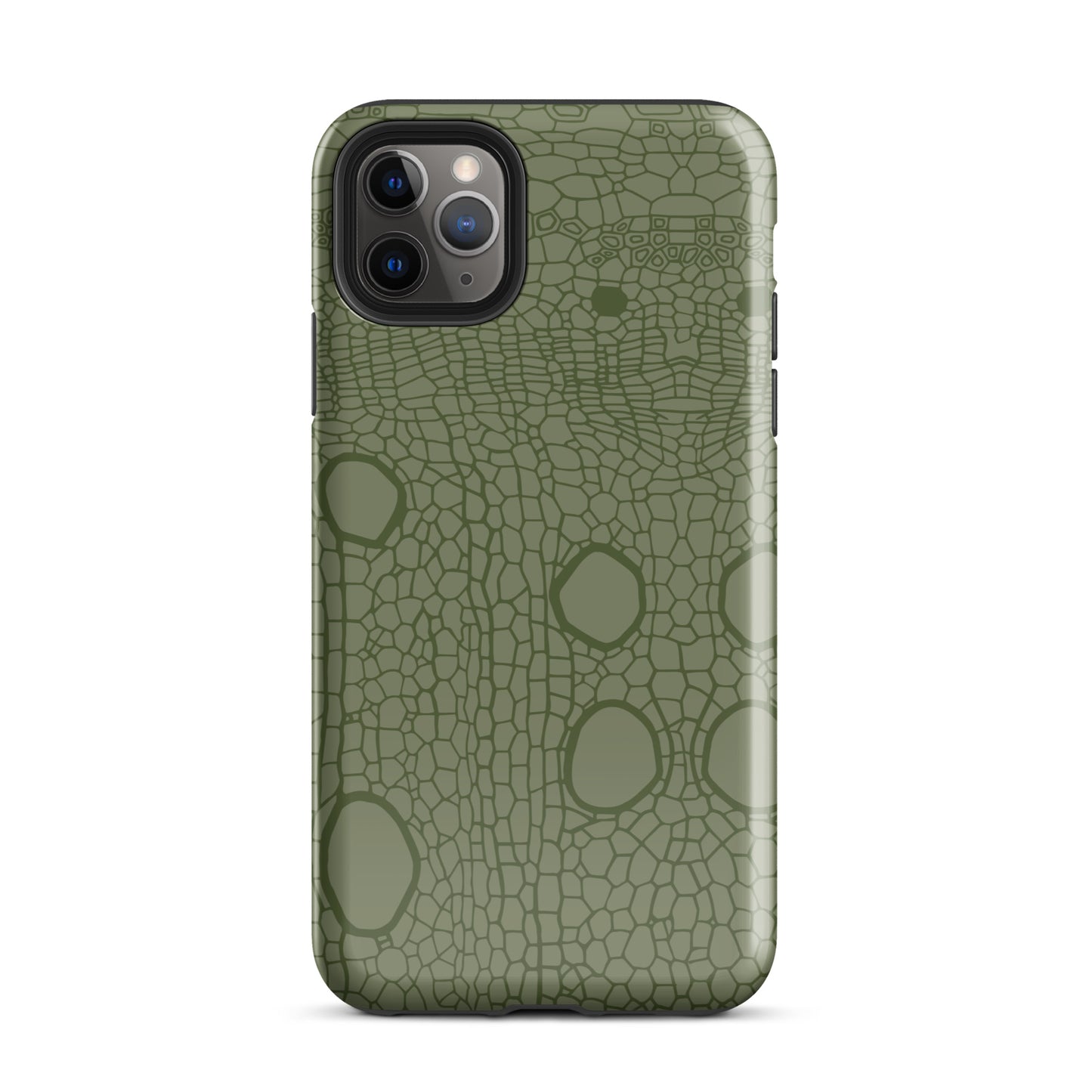 Tough Case for iPhone® : Hemp cell - Olive print