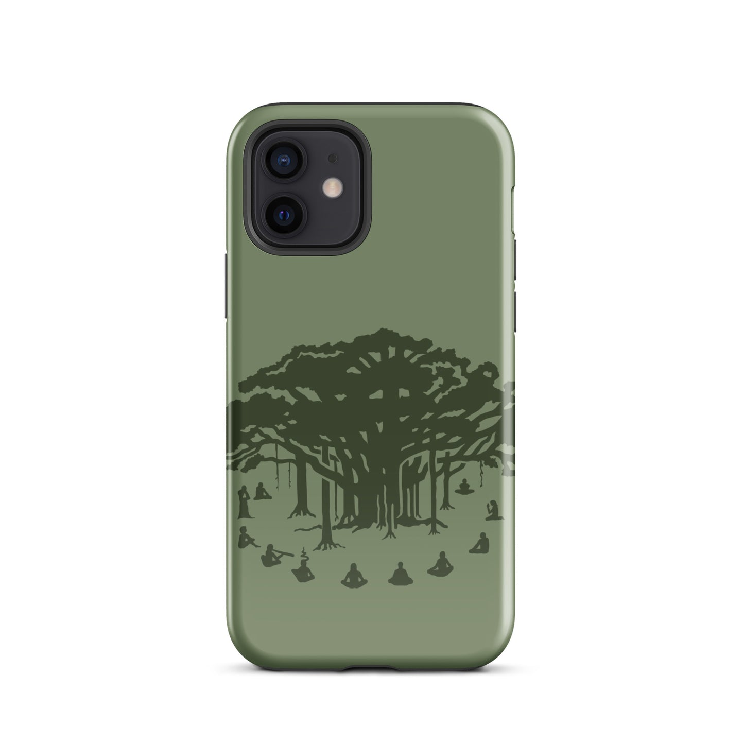 Tough Case for iPhone® : Communitree - Sage w/ Olive print