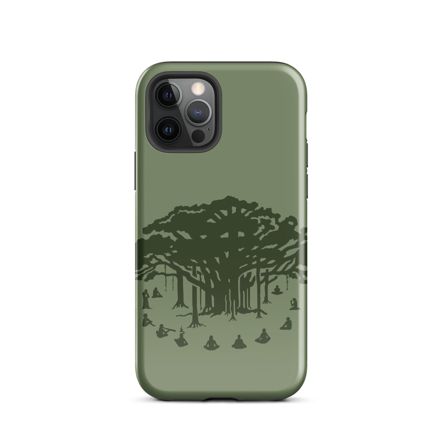 Tough Case for iPhone® : Communitree - Sage w/ Olive print