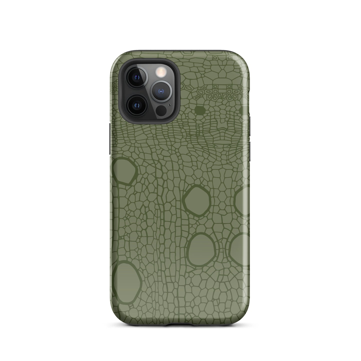 Tough Case for iPhone® : Hemp cell - Olive print