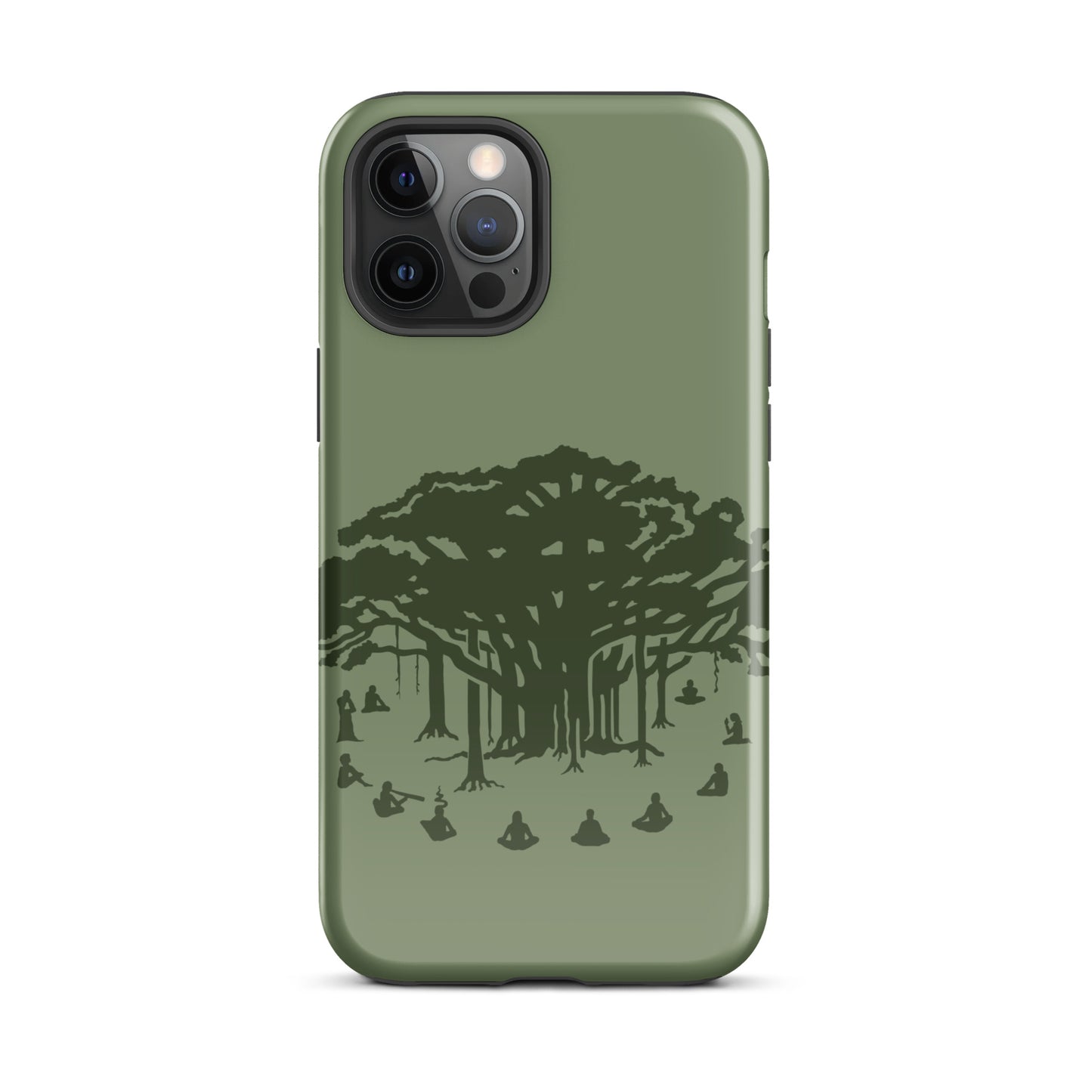 Tough Case for iPhone® : Communitree - Sage w/ Olive print