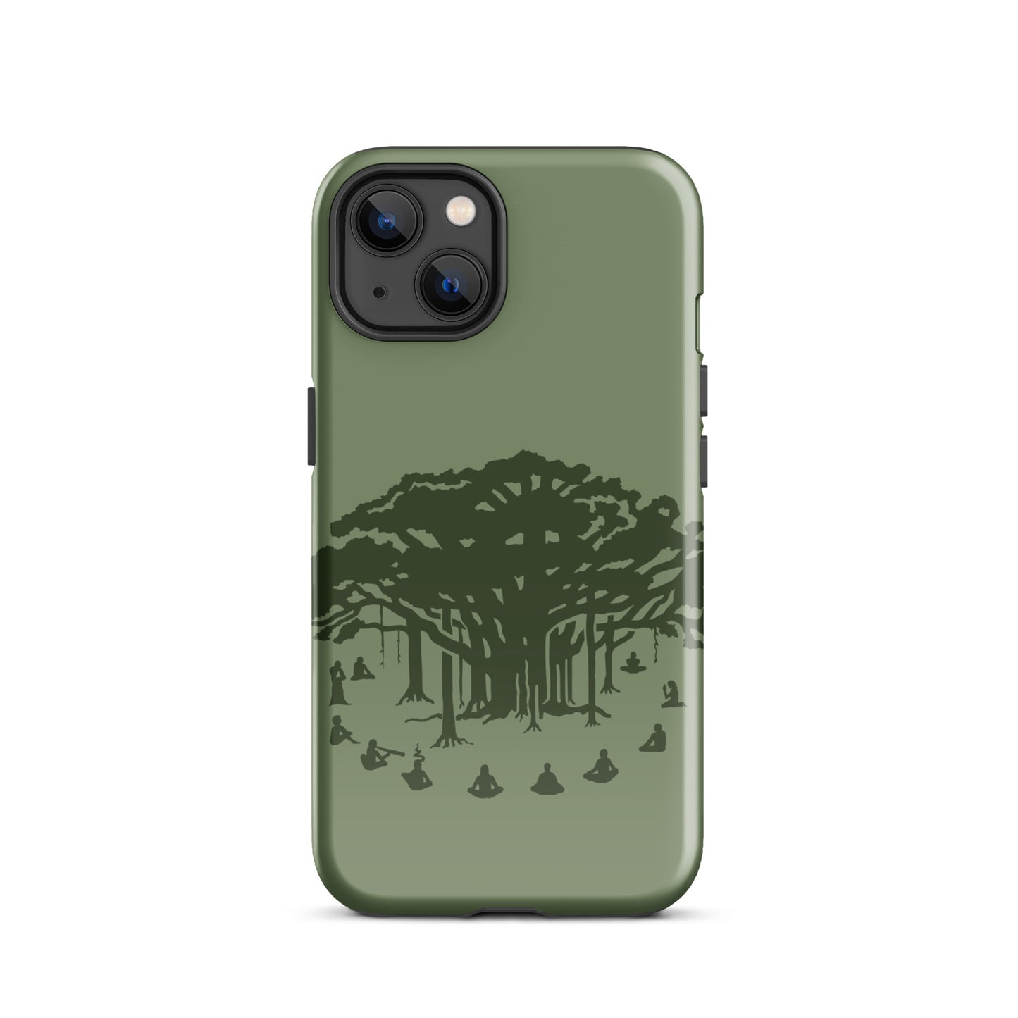 Tough Case for iPhone® : Communitree - Sage w/ Olive print