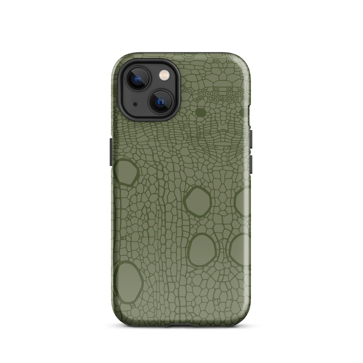 Tough Case for iPhone® : Hemp cell - Olive print