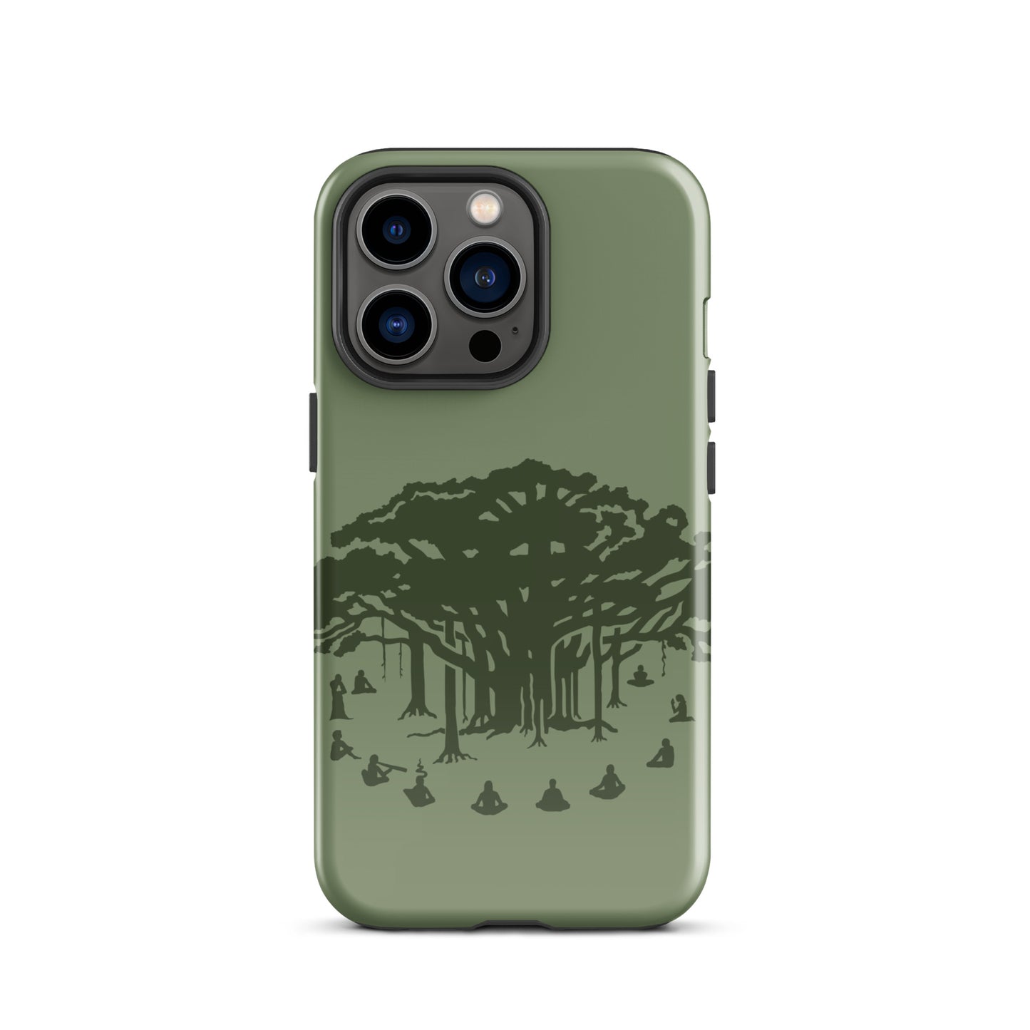 Tough Case for iPhone® : Communitree - Sage w/ Olive print