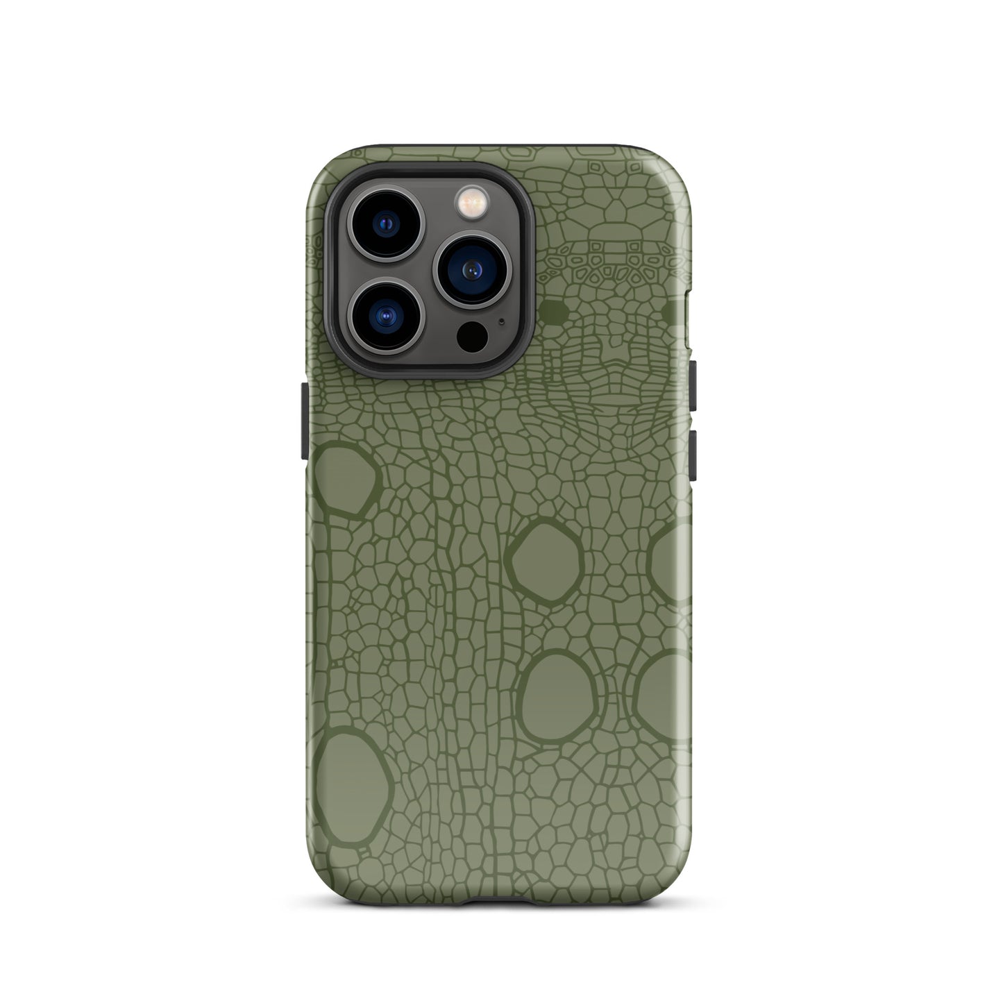 Tough Case for iPhone® : Hemp cell - Olive print