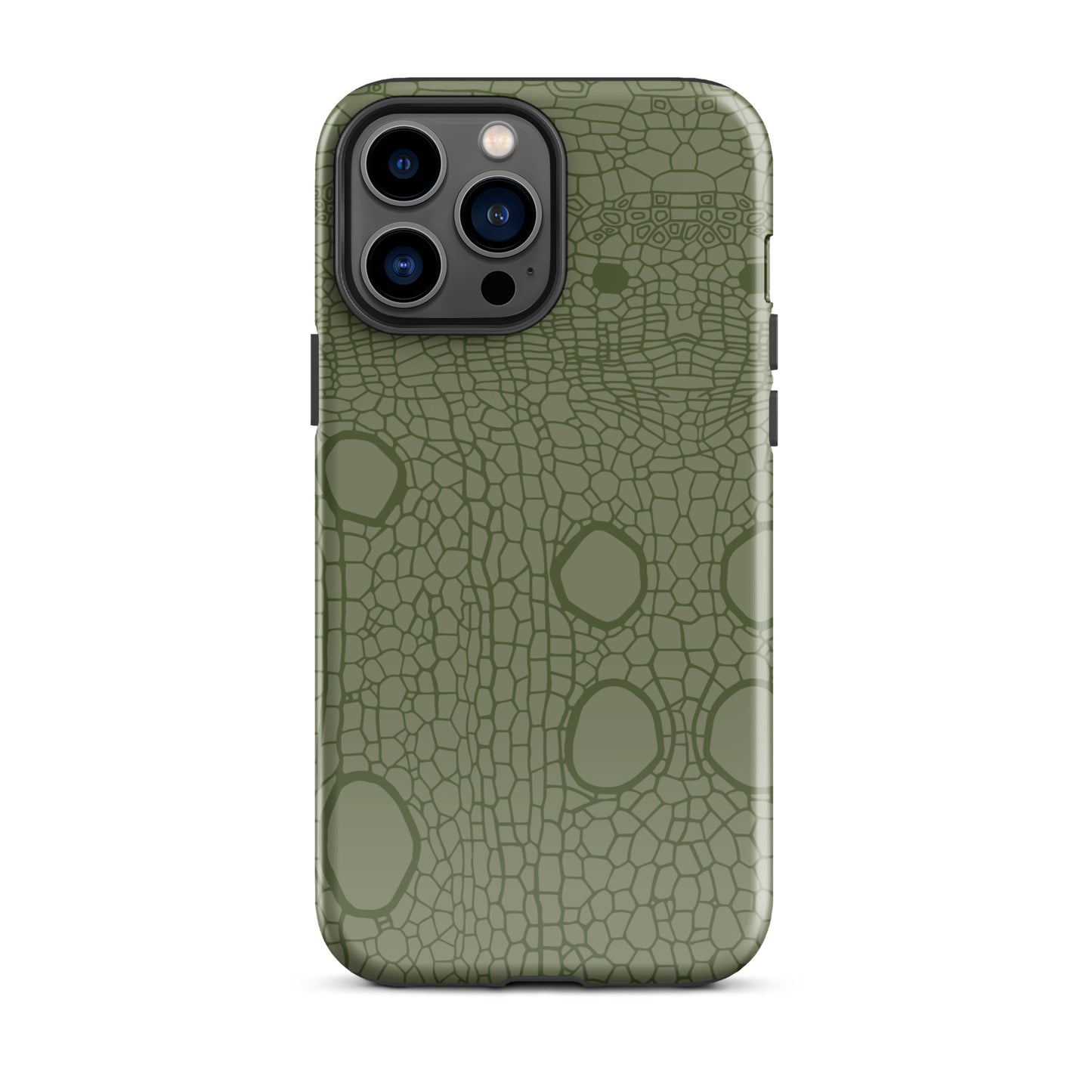 Tough Case for iPhone® : Hemp cell - Olive print