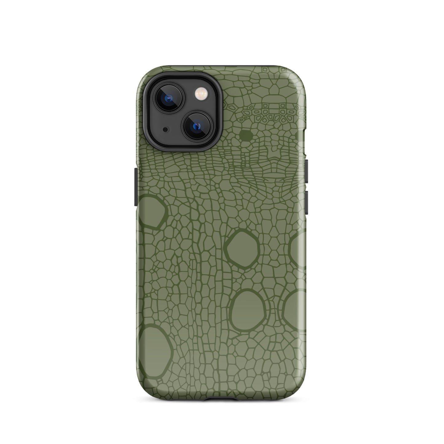 Tough Case for iPhone® : Hemp cell - Olive print