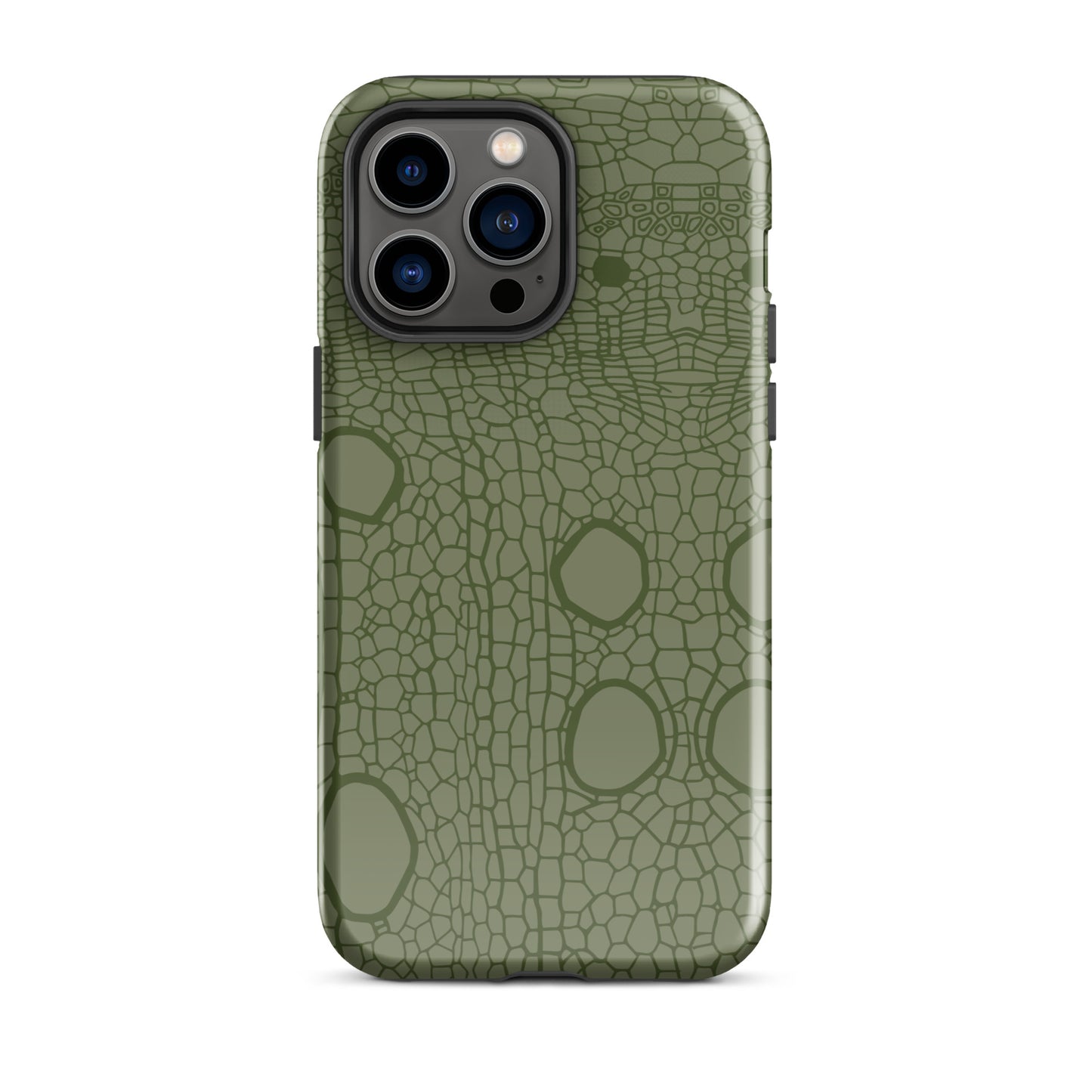 Tough Case for iPhone® : Hemp cell - Olive print