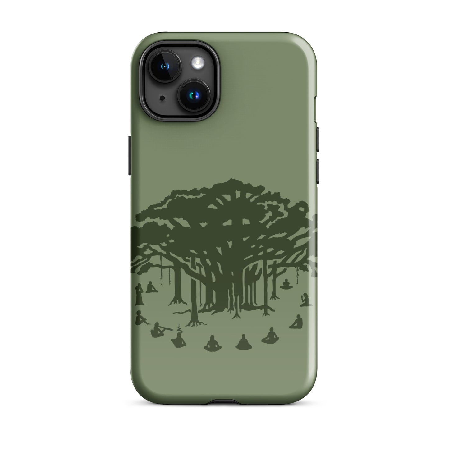 Tough Case for iPhone® : Communitree - Sage w/ Olive print