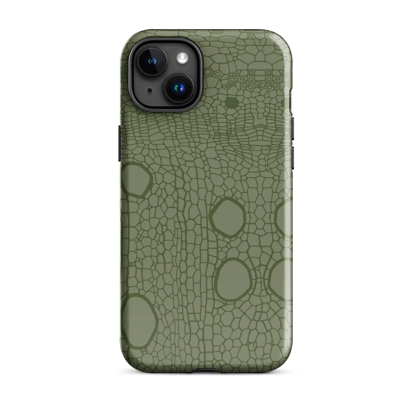 Tough Case for iPhone® : Hemp cell - Olive print