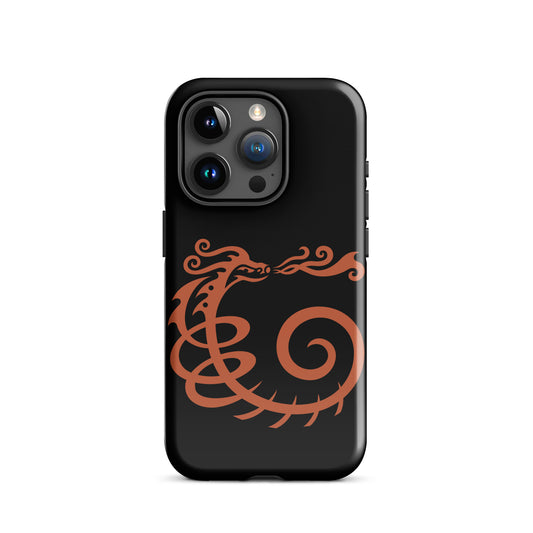 Tough Case for iPhone® : Dragon - Black w/ Red print