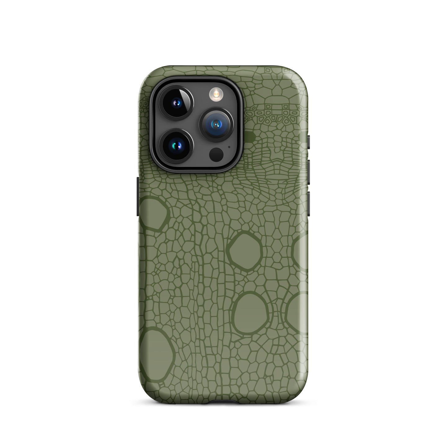 Tough Case for iPhone® : Hemp cell - Olive print