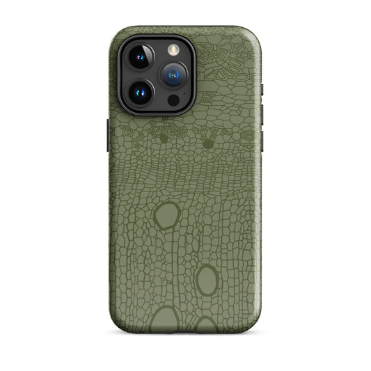 Tough Case for iPhone® : Hemp Cell - Sage w/ Olive print