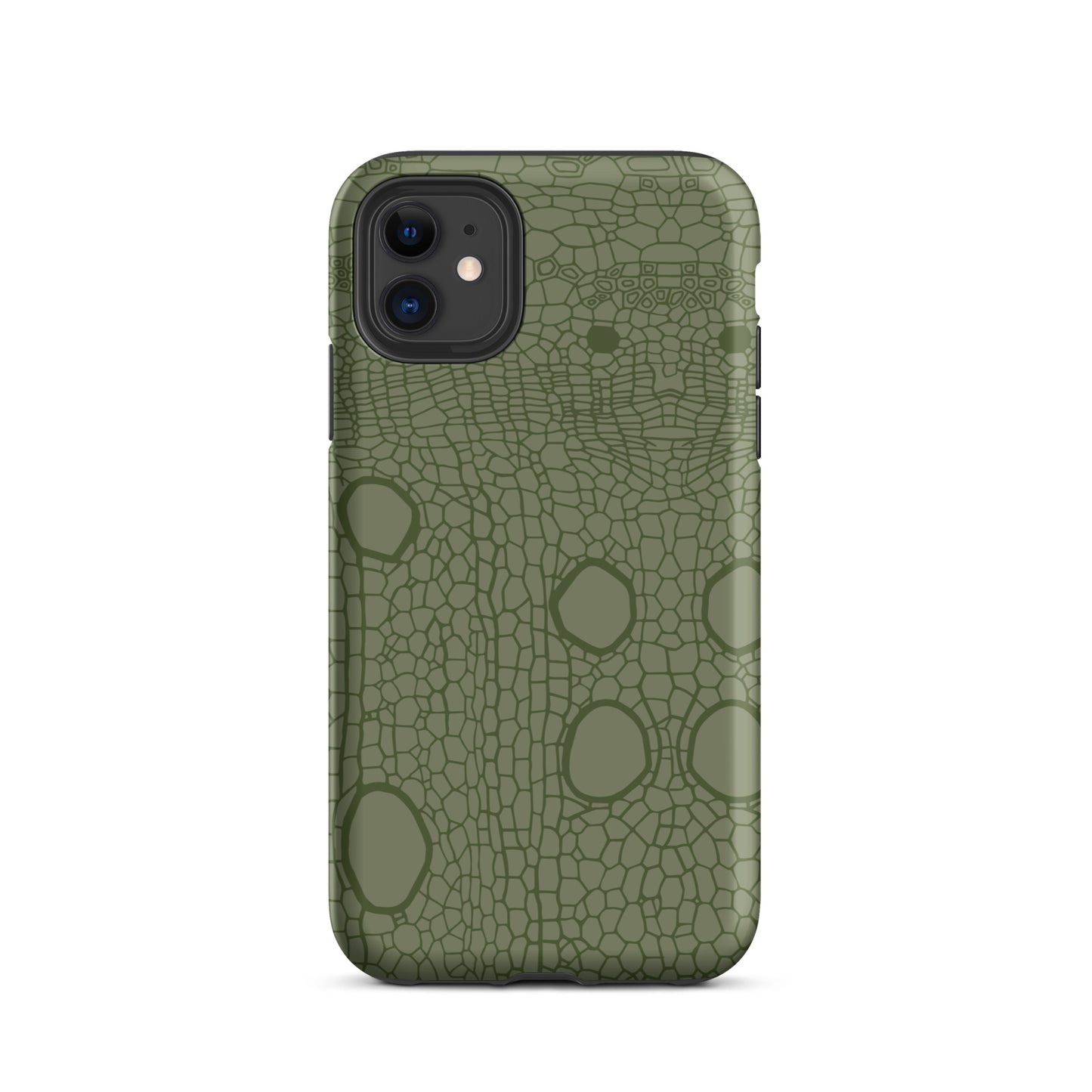 Tough Case for iPhone® : Hemp cell - Olive print