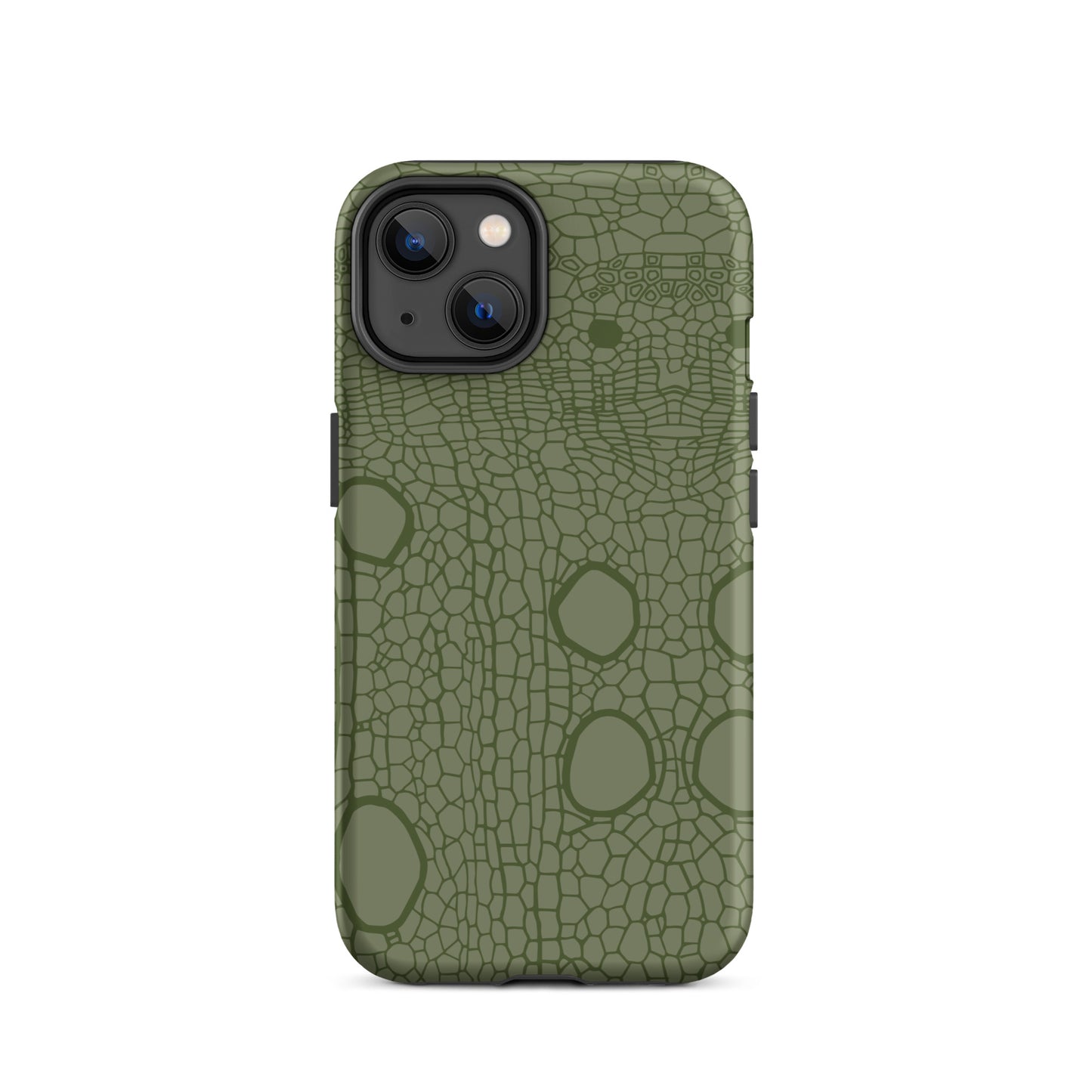 Tough Case for iPhone® : Hemp cell - Olive print