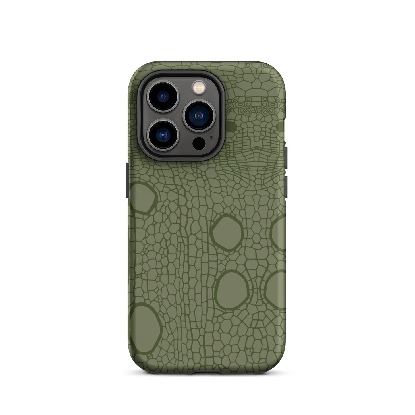 Tough Case for iPhone® : Hemp cell - Olive print