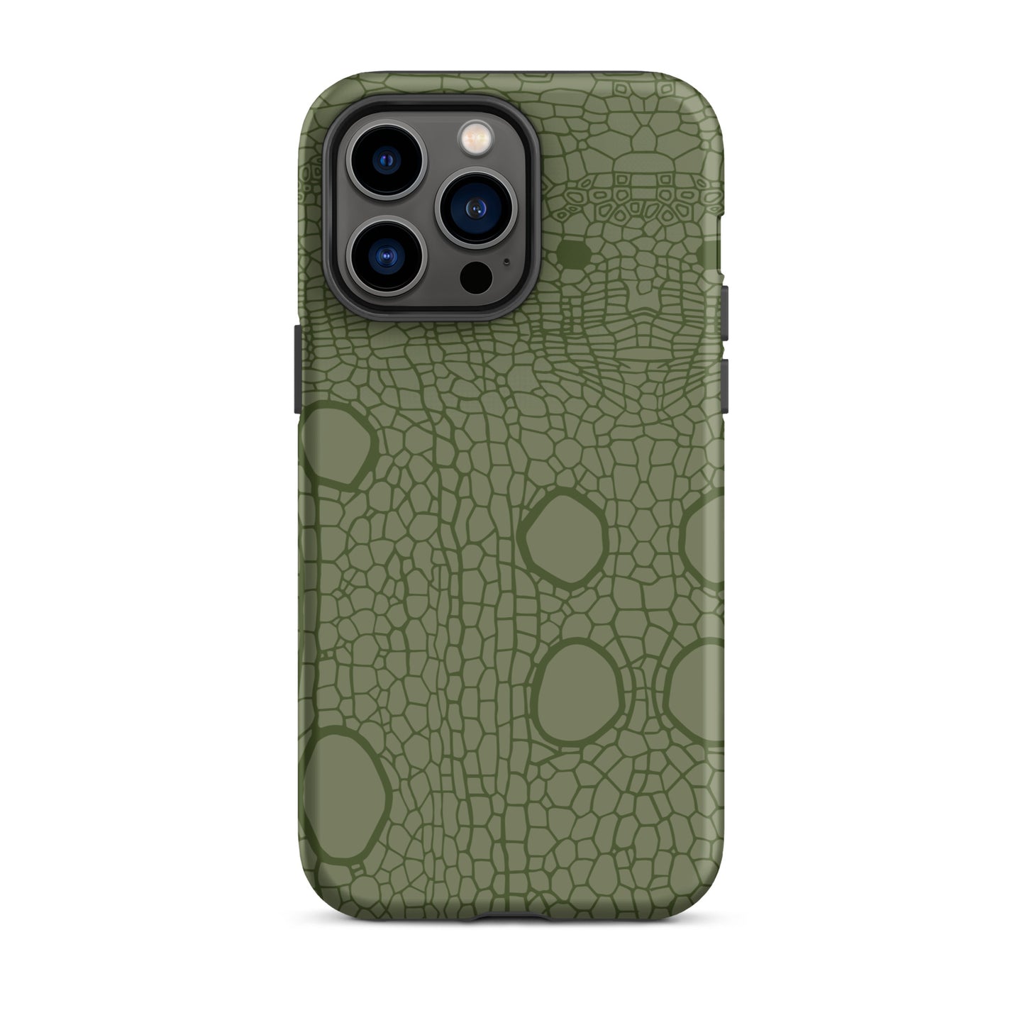 Tough Case for iPhone® : Hemp cell - Olive print