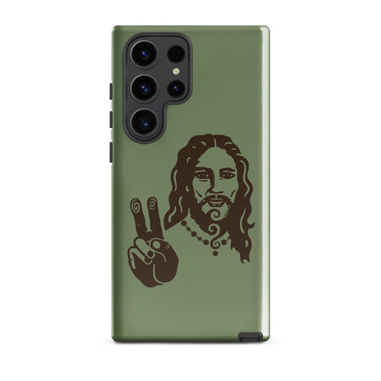 Tough case for Samsung® : Peace Jesus - Sage w/ Olive print